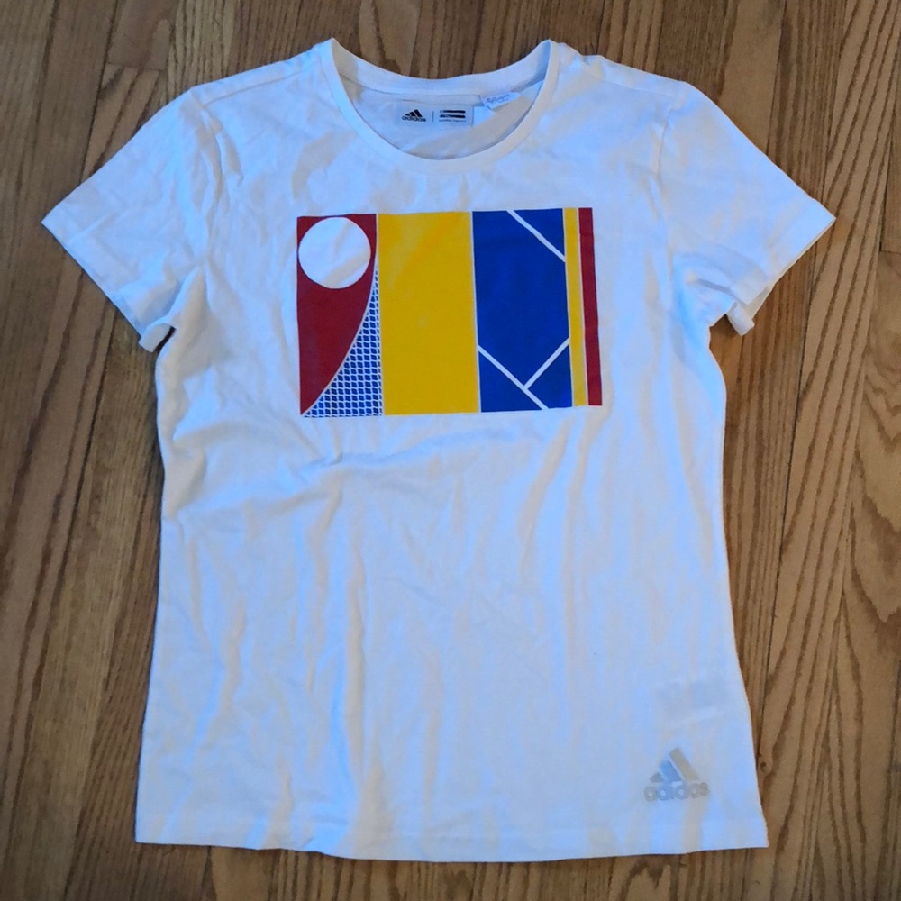 Adidas Pharrell NY New York Tennis Tee Shirt White Medium